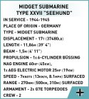 Klocki U-Boat XXVII Seehund Klocki U-Boat XXVII Seehund