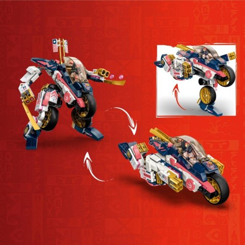 Klocki Ninjago 71792 Mech Sory zmieniający się w motocykl wyścigowy Klocki Ninjago 71792 Mech Sory zmieniający się w motocykl wyścigowy