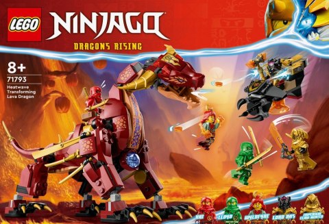 Klocki Ninjago 71793 Lawowy smok zmieniający się w falę ognia Klocki Ninjago 71793 Lawowy smok zmieniający się w falę ognia