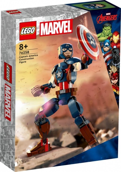 Klocki Super Heroes 76258 Marvel Figurka Kapitana Ameryki do zbudowania Klocki Super Heroes 76258 Marvel Figurka Kapitana Ameryki do zbudowania