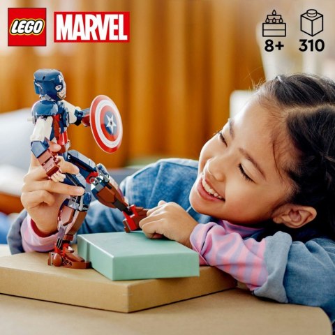 Klocki Super Heroes 76258 Marvel Figurka Kapitana Ameryki do zbudowania Klocki Super Heroes 76258 Marvel Figurka Kapitana Ameryki do zbudowania