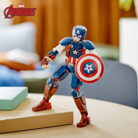 Klocki Super Heroes 76258 Marvel Figurka Kapitana Ameryki do zbudowania Klocki Super Heroes 76258 Marvel Figurka Kapitana Ameryki do zbudowania
