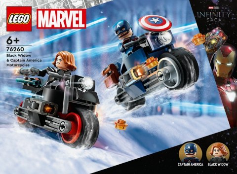 Klocki Super Heroes 76260 Marvel Motocykle Czarnej Wdowy i Kapitana Ameryki Klocki Super Heroes 76260 Marvel Motocykle Czarnej Wdowy i Kapitana Ameryki