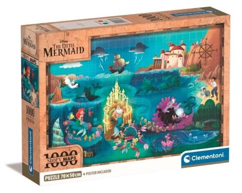 Puzzle 1000 elementów Compact Disney Maps Little Mermaid Puzzle 1000 elementów Compact Disney Maps Little Mermaid