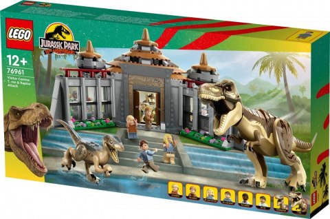 Klocki Jurassic World 76961 Centrum dla odwiedzających: atak tyranozaura i raptora Klocki Jurassic World 76961 Centrum dla odwiedzających: atak tyranozaura i raptora