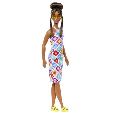 Barbie Fashionistas Lalka w kolorowej sukience Barbie Fashionistas Lalka w kolorowej sukience