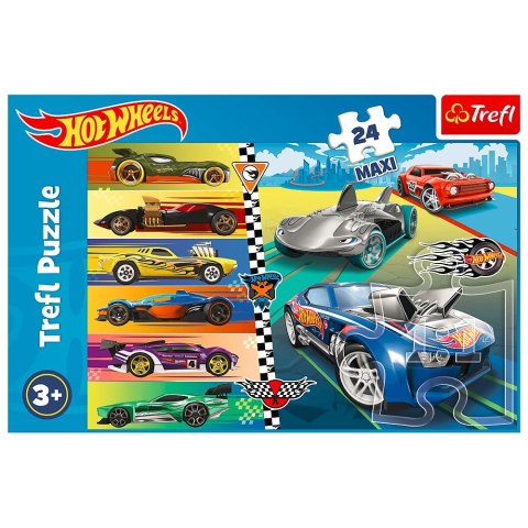 Puzzle 24 elementy Maxi Szybkie samochody Hot Wheels Puzzle 24 elementy Maxi Szybkie samochody Hot Wheels