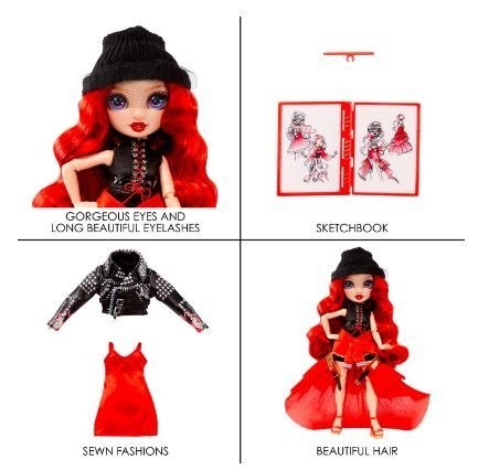 Lalka Rainbow High Fantastic Fashion Doll- RED - Ruby Anderson Lalka Rainbow High Fantastic Fashion Doll- RED - Ruby Anderson