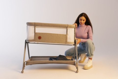 Łóżeczko dostawne Luna Grey Concrete 2 w 1 Łóżeczko dostawne Luna Grey Concrete 2 w 1