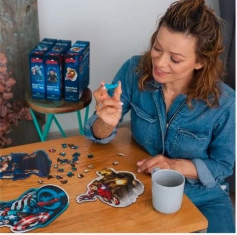 Puzzle 160 elementów Puzzle drewniane konturowe Odważny Iron Man Puzzle 160 elementów Puzzle drewniane konturowe Odważny Iron Man