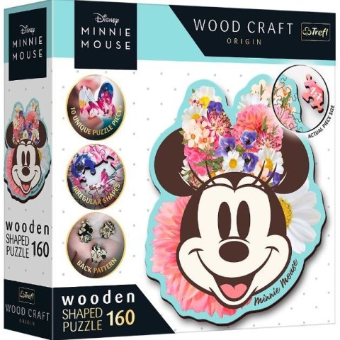 Puzzle 160 elementów Puzzle drewniane konturowe Stylowa Minnie Mouse Puzzle 160 elementów Puzzle drewniane konturowe Stylowa Minnie Mouse
