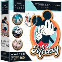 Puzzle 160 elementów drewniane konturowe Myszka Mickey Puzzle 160 elementów drewniane konturowe Myszka Mickey
