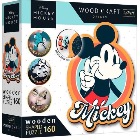 Puzzle 160 elementów drewniane konturowe Myszka Mickey Puzzle 160 elementów drewniane konturowe Myszka Mickey