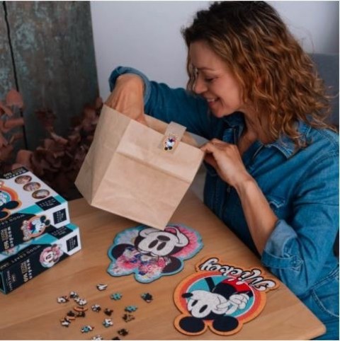 Puzzle 160 elementów drewniane konturowe Myszka Mickey Puzzle 160 elementów drewniane konturowe Myszka Mickey