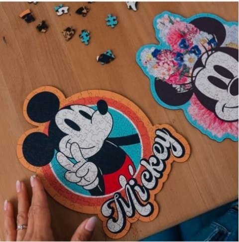 Puzzle 160 elementów drewniane konturowe Myszka Mickey Puzzle 160 elementów drewniane konturowe Myszka Mickey