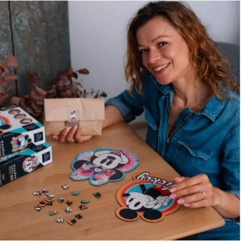 Puzzle 160 elementów drewniane konturowe Myszka Mickey Puzzle 160 elementów drewniane konturowe Myszka Mickey