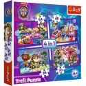Puzzle 4w1 Bohaterowie Psi Patrol Paw Patrol Puzzle 4w1 Bohaterowie Psi Patrol Paw Patrol