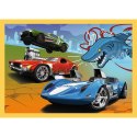 Puzzle 4w1 Hot Wheels pojazdy Puzzle 4w1 Hot Wheels pojazdy