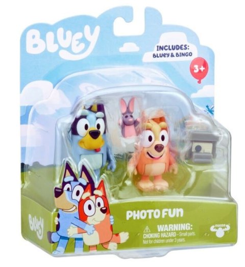 Zestaw figurek Bluey 2pak zabawa w fotografa Zestaw figurek Bluey 2pak zabawa w fotografa