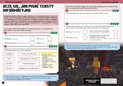 Książeczka Minecraft. Język angielski. Megazadania 11+ Książeczka Minecraft. Język angielski. Megazadania 11+