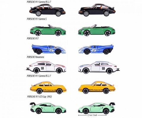 Pojazd Majorette Porsche Premium Cars 6 rodzajów mix Pojazd Majorette Porsche Premium Cars 6 rodzajów mix