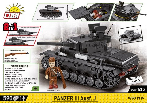 Klocki Historical Collection WWII Panzer III Ausf. J 590 klocków Klocki Historical Collection WWII Panzer III Ausf. J 590 klocków