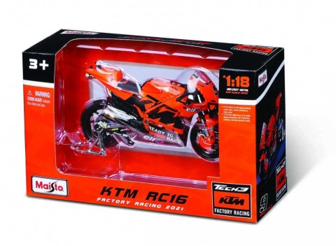 Model metalowy Motocykl Tech3 KTM Factory racing 2021 1/18 Model metalowy Motocykl Tech3 KTM Factory racing 2021 1/18