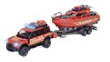 Pojazd Majorette GS Land Rover z łodzią 33,5 cm Pojazd Majorette GS Land Rover z łodzią 33,5 cm