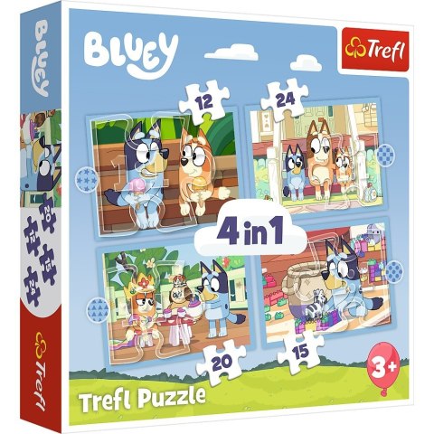 Puzzle 4w1 Bluey i świat Puzzle 4w1 Bluey i świat