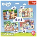 Puzzle 4w1 Bluey i świat Puzzle 4w1 Bluey i świat