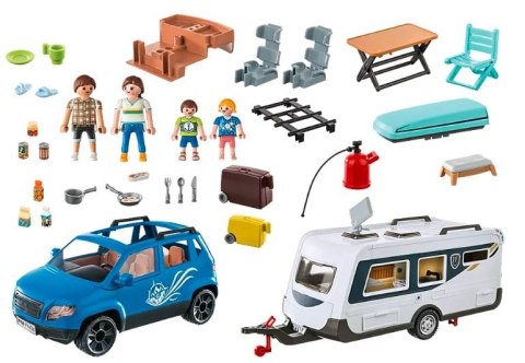 Zestaw z figurkami Family Fun 71423 Samochód z przyczepą kempingową Zestaw z figurkami Family Fun 71423 Samochód z przyczepą kempingową