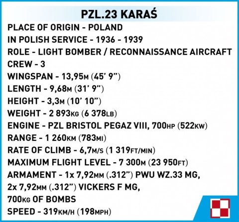 Klocki PZL.23 Karaś Klocki PZL.23 Karaś