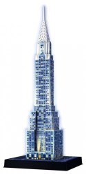 Puzzle 3D Budynki Nocą Wieżowiec Chrystler Puzzle 3D Budynki Nocą Wieżowiec Chrystler