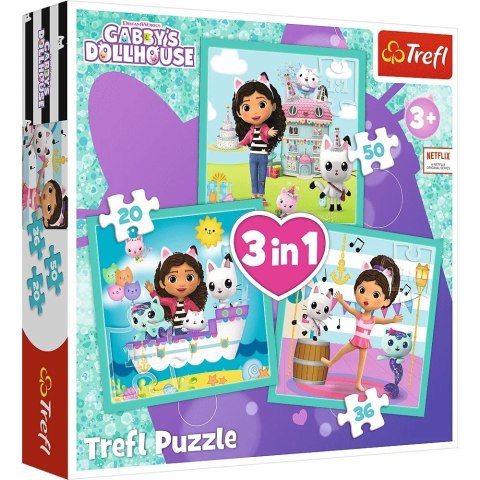 Puzzle 3w1 Aktywności Gabby Koci Domek Gabi (Gabbys Dollhouse) Puzzle 3w1 Aktywności Gabby Koci Domek Gabi (Gabbys Dollhouse)
