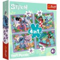 Puzzle 4w1 Szalony dzień Lilo i Stitch Puzzle 4w1 Szalony dzień Lilo i Stitch