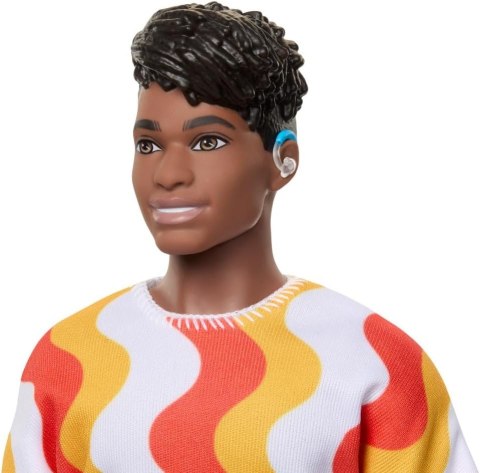 Lalka Barbie Stylowy Ken, masywna sylwetka, aparat słuchowy Lalka Barbie Stylowy Ken, masywna sylwetka, aparat słuchowy
