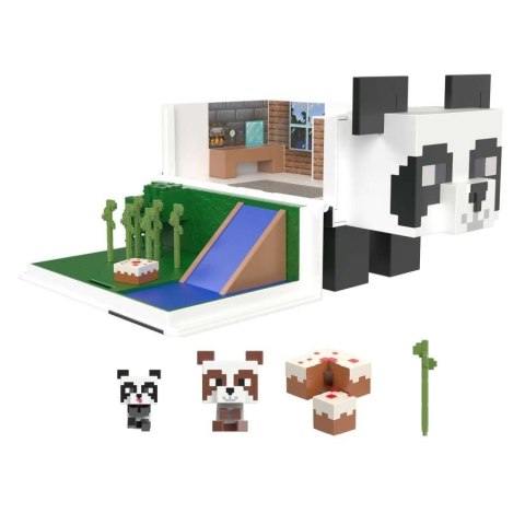 Zestaw figurek Minecraft Domek zabaw pandy + 2 figurki Zestaw figurek Minecraft Domek zabaw pandy + 2 figurki