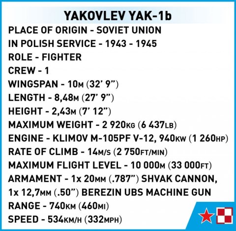 Klocki Yakovlev Yak-1b Klocki Yakovlev Yak-1b