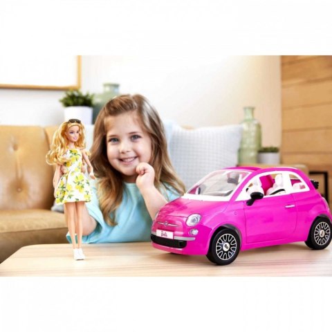 Lalka Barbie + Samochód Fiat 500 kabriolet Lalka Barbie + Samochód Fiat 500 kabriolet