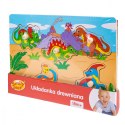 Układanka drewniana Dinozaur uchwyty Układanka drewniana Dinozaur uchwyty