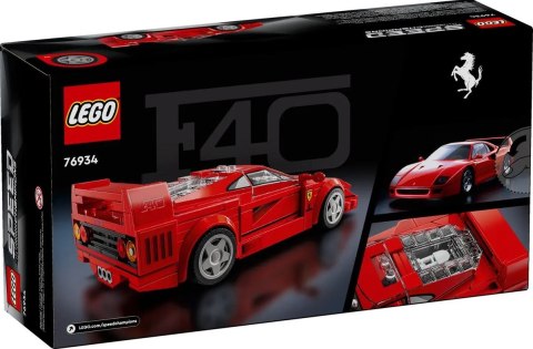 Klocki Speed Champions 76934 Supersamochód Ferrari F40 Klocki Speed Champions 76934 Supersamochód Ferrari F40