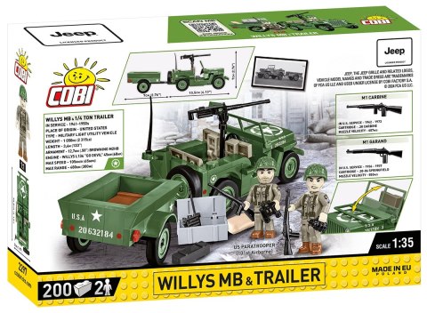Klocki Willys MB & Trailer Klocki Willys MB & Trailer