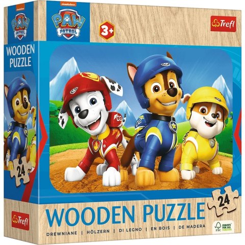 Puzzle 24 elementy drewniane Psi Patrol Puzzle 24 elementy drewniane Psi Patrol