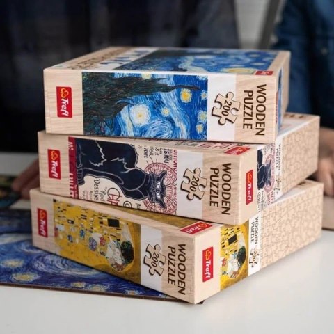 Puzzle drewniane 200 elementów Gwiaździsta Noc Vincent van Gogh Puzzle drewniane 200 elementów Gwiaździsta Noc Vincent van Gogh