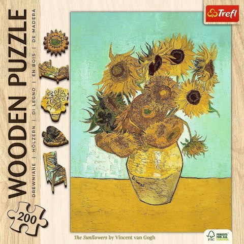 Puzzle drewniane 200 elementów Słoneczniki Vincent van Gogh Puzzle drewniane 200 elementów Słoneczniki Vincent van Gogh