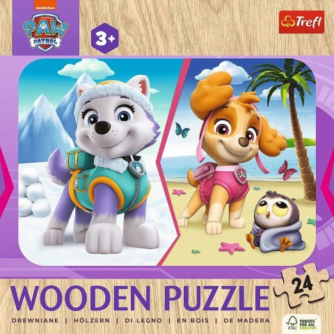 Puzzle drewniane 24 elementy Dziewczęcy Psi Patrol Puzzle drewniane 24 elementy Dziewczęcy Psi Patrol