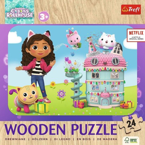 Puzzle drewniane 24 elementy Wesoła Gabby i przyjaciele Puzzle drewniane 24 elementy Wesoła Gabby i przyjaciele