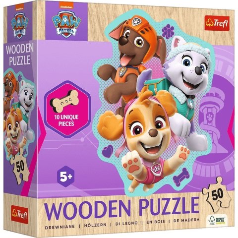Puzzle drewniane 50 elementów Psi Patrol Wesoła gromadka piesków Puzzle drewniane 50 elementów Psi Patrol Wesoła gromadka piesków