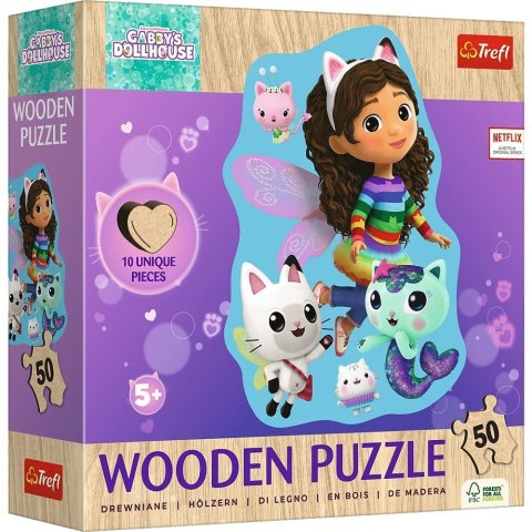 Puzzle drewniane 50 elementów Wesoła Gabby Gabi Puzzle drewniane 50 elementów Wesoła Gabby Gabi