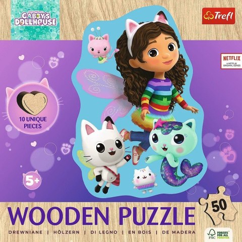Puzzle drewniane 50 elementów Wesoła Gabby Gabi Puzzle drewniane 50 elementów Wesoła Gabby Gabi